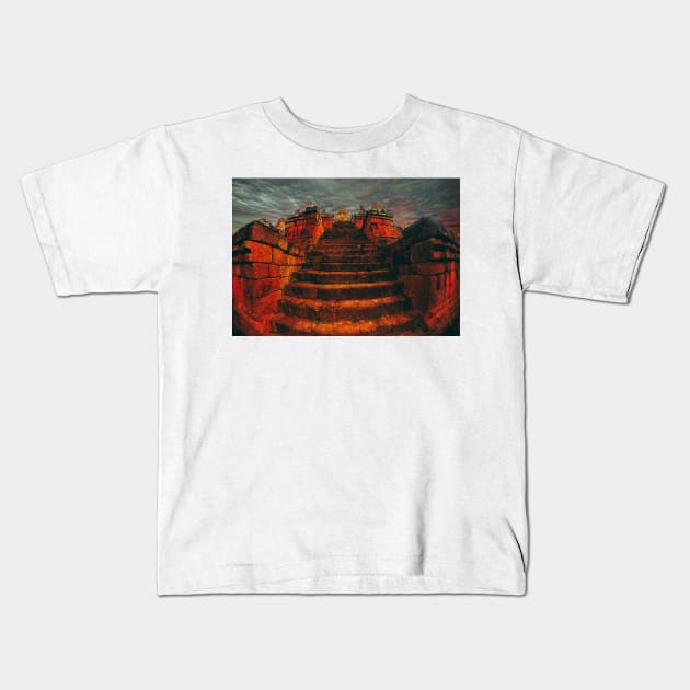 Pre Rup Temple at sunrise Kids T-Shirt by dags